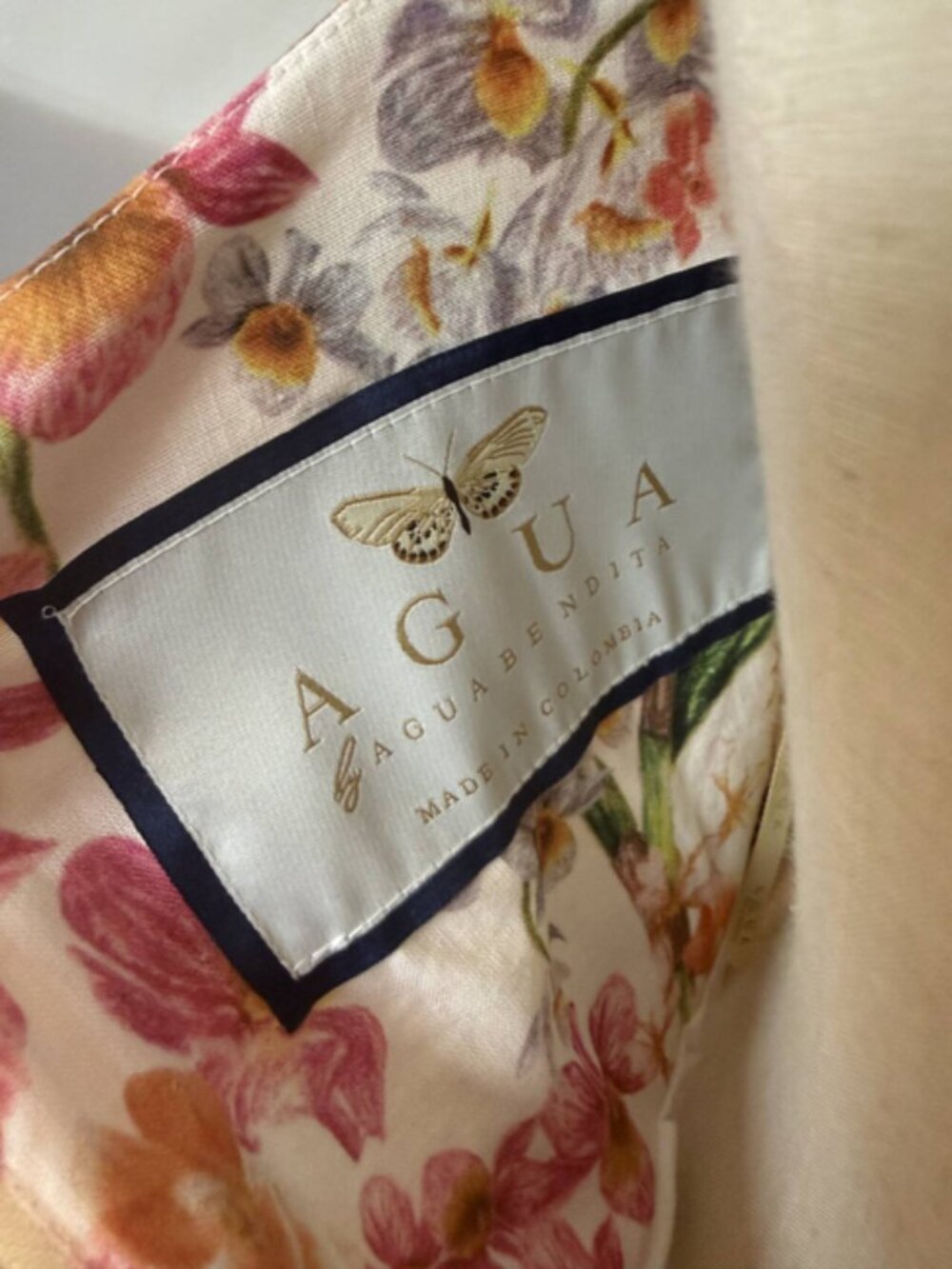 Agua by Agua Bendita Classic Square-Neck Pink Floral Print Maxi Dress - Picture 12 of 13